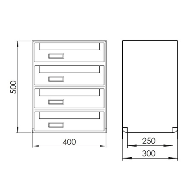 Vendita online Casellario postale bifacciale con ritiro posteriore SC6 da 3 a 12 cassette